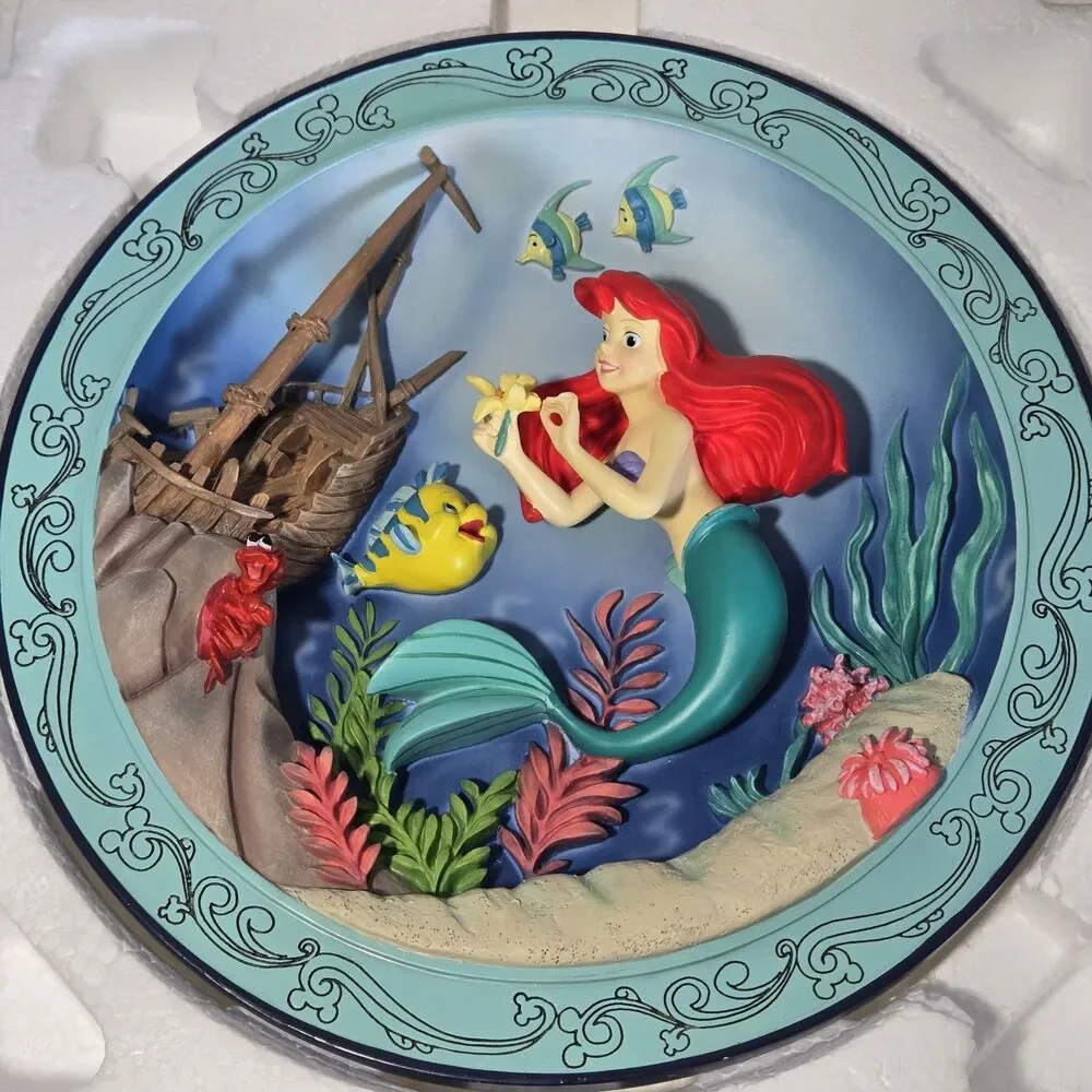 3D decorative plate featuring Ariel from Disney's 